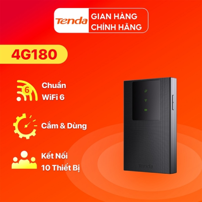 Bộ phát Wifi di động 4G WIFI 6, TENDA MODEL : 4G180 -V4 