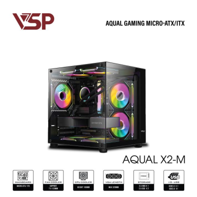 VỎ CASE MÁY TÍNH AQUAL X2 ĐEN
