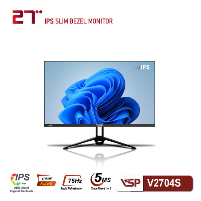 Màn hình máy tính 27inch VSP V2704S FHD/ IPS/ 75HZ ( HDMI, VGA ) 
