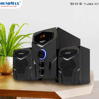 LOA VI TÍNH 2.1 SOUNDMAX A827 (BLUETOOTH, 20W, RCA, USB, TF, Remote)-240
