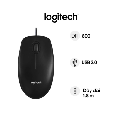 Chuột máy tính văn phòng Logitech B100
