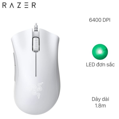 Chuột Gaming có dây Razer DeathAdder Essential Gaming (RZ01-03850100-R3M1) (White)