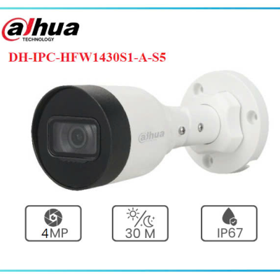 Camera IP 4MP DAHUA DH-IPC-HFW1430S1-A-S5