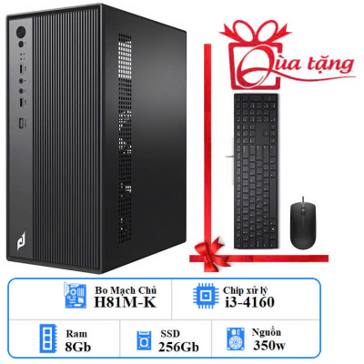 PC VĂN PHÒNG I3 -THẾ HỆ 4: H81/ i3-4160/ RAM 8GB/ SSD 256GB/ 350W