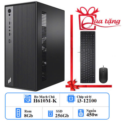 PC VĂN PHÒNG I3 -THẾ HỆ 12: H610/ i3-12100/ RAM 8GB/ SSD 256GB/ 450W