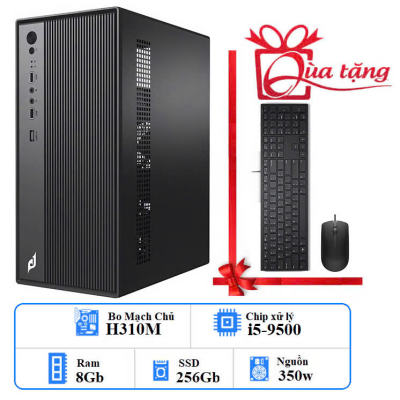 PC VĂN PHÒNG I5 -THẾ HỆ 9: H310/ i5-9500/ RAM 8GB/ SSD 256GB/ 350W