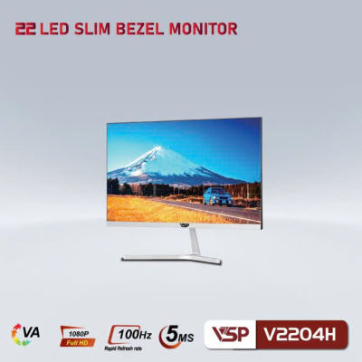 Màn hình VSP 22 inch V2204H (Full HD/ VA/ 100Hz/ 5MS)- HDMI/ VGA - TRẮNG
