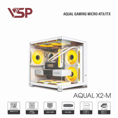 VỎ CASE MÁY TÍNH AQUAL X2 ĐEN-287
