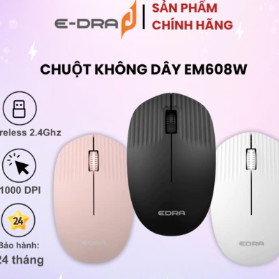 Chuột không dây EDRA EM608W (Wireless 2.4Ghz) Chính Hãng
