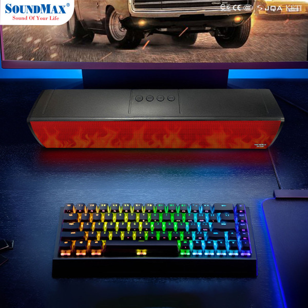 Loa SoundMax SB203F/ 2.0 ( Bluetooth, USB, thẻ nhớ TF )