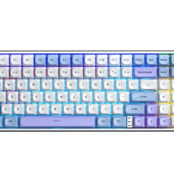 BÀN PHÍM CƠ GAMING 3 MODE AULA S100 PRO (5762) (Xanh dương+trắng+tím/ Red switch)