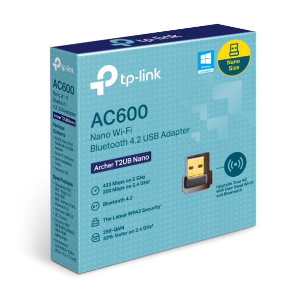 USB Wifi Bluetooth 4.2 TP-Link AC600 Archer T2UB Nano