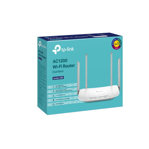 Thiết bị định tuyến TP-LINK, 2,4GHz/5GHz, Archer C50