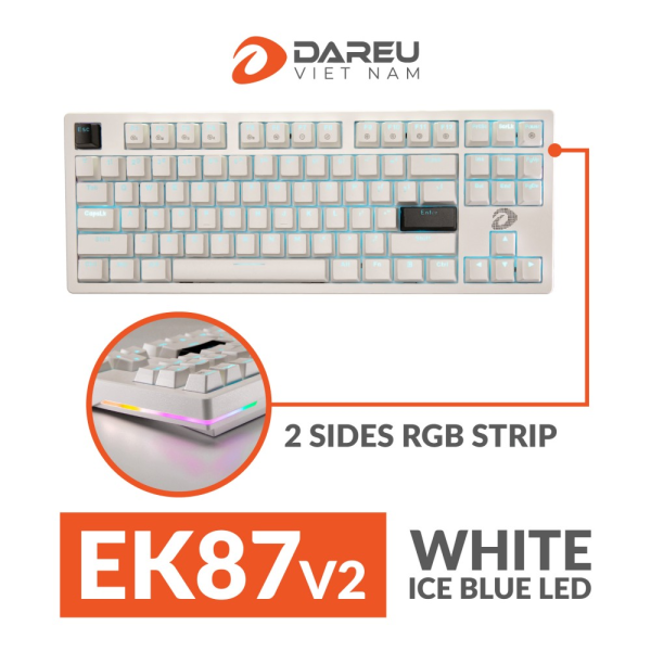 Bàn phím cơ DareU EK87L V2 White Dream Switch