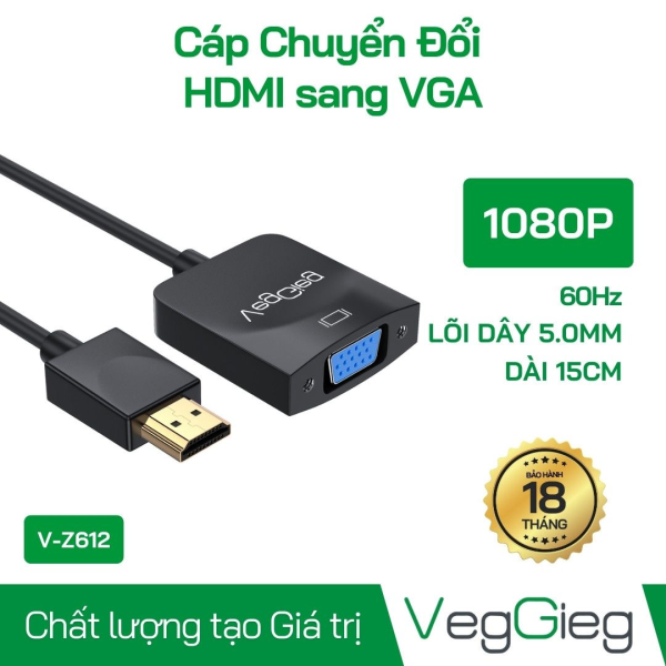 Cáp Chuyển Đổi HDMI Sang VGA VegGieg V-Z612