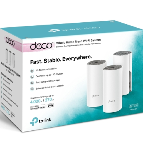Bộ phát WiFi Mesh TP-Link Deco E4 (3 Packs) AC1200