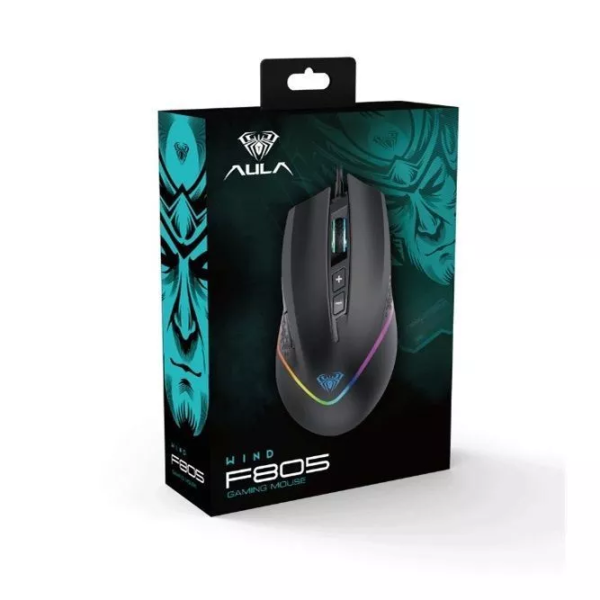 Chuột Gaming Aula Có Dây F805 – LED RGB, DPI 6400
