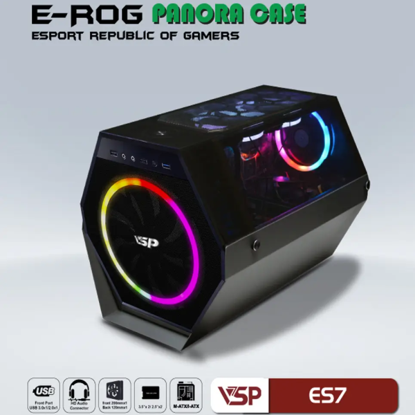 Case Esport Gaming ES7 Black