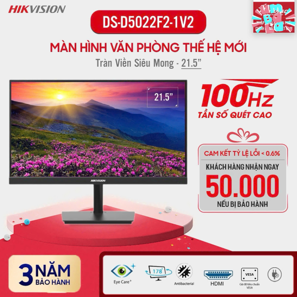 Màn hình máy tính 22 inch Hikvision DS-D5022F2-1V2 100Hz (21.45 inch/ Full HD/ VA/ 100Hz/ 5ms)