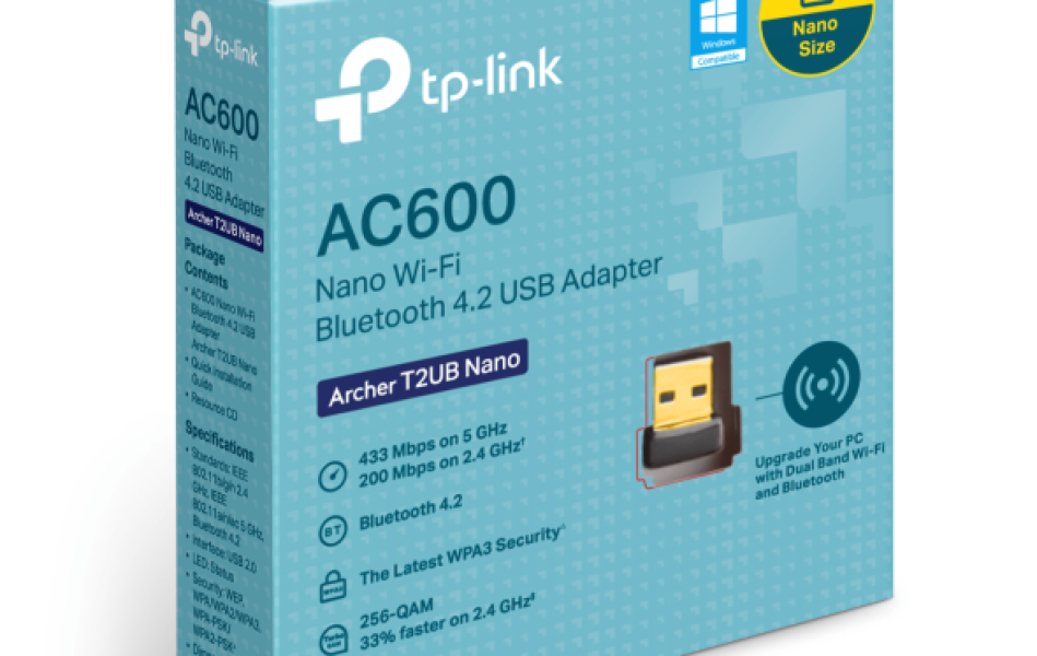 USB Wifi Bluetooth 4.2 TP-Link AC600 Archer T2UB Nano