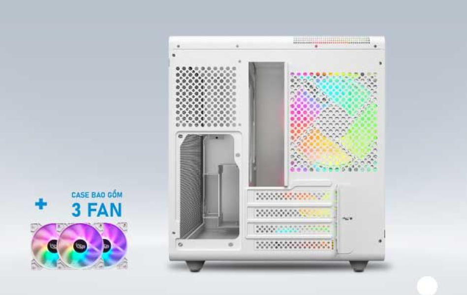 Vỏ Case Máy Tính Gaming V300 - Mini - ATX Trắng