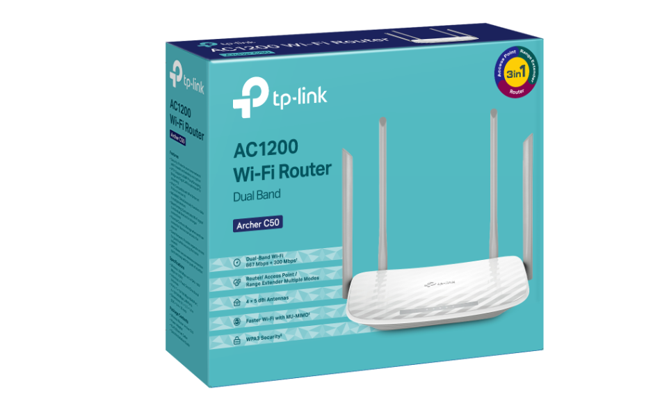 Thiết bị định tuyến TP-LINK, 2,4GHz/5GHz, Archer C50