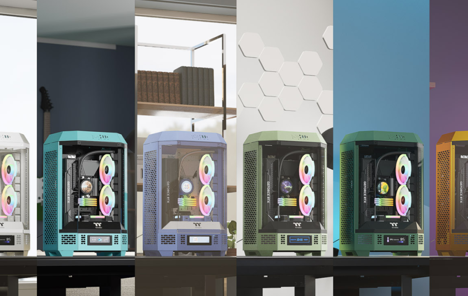 Vỏ Case Máy Tính Thermaltake Tower 300 - Snow (Matx, 3 fan 14cm, Màu Trắng) - không kèm fan