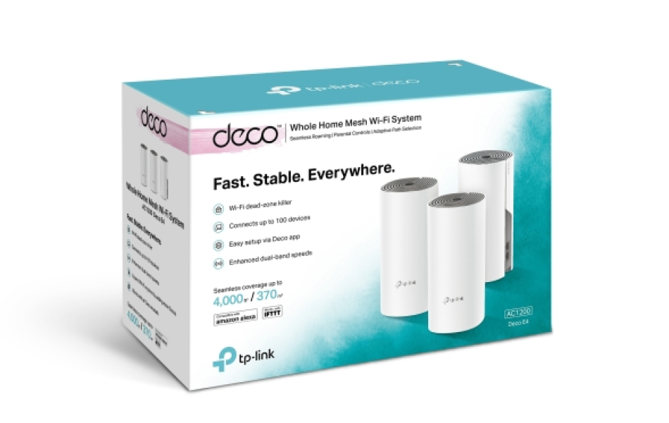 Bộ phát WiFi Mesh TP-Link Deco E4 (3 Packs) AC1200