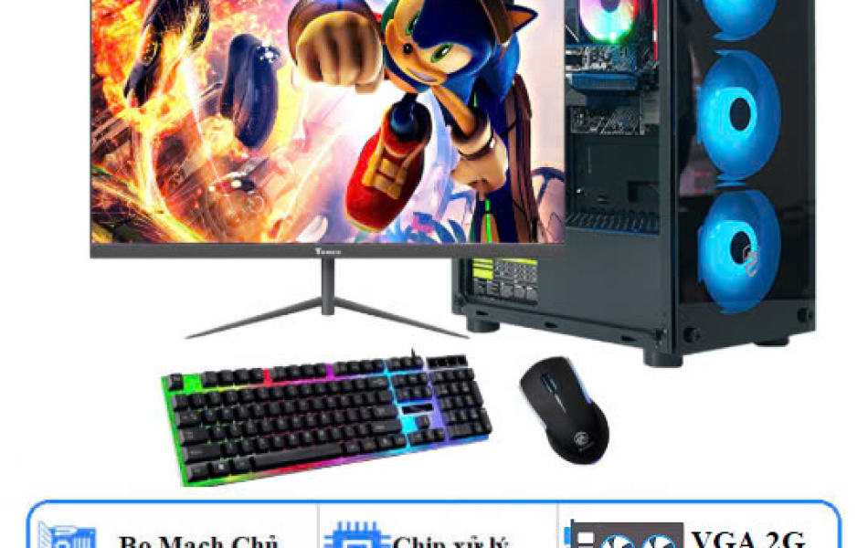 Bộ PC GAMING I3-GEN 09: H310/ i3-9100F/ Ram 8Gb/ SSD 256Gb/ 450w/ VGA GT 730 -2G/ màn hình 22 inch/ Case Led