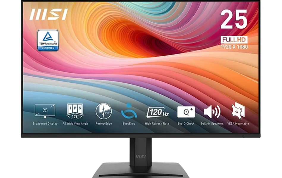 0	Màn hình MSI Pro MP251 E2 (24.5 IPS/FullHD/120Hz/1ms MPRT/99% sRGB) có loa tích hợp