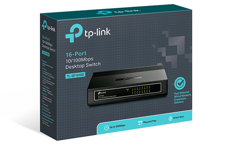 Switch 16 PORT 10/100Mbps Tp-link :TL- SF1016D
