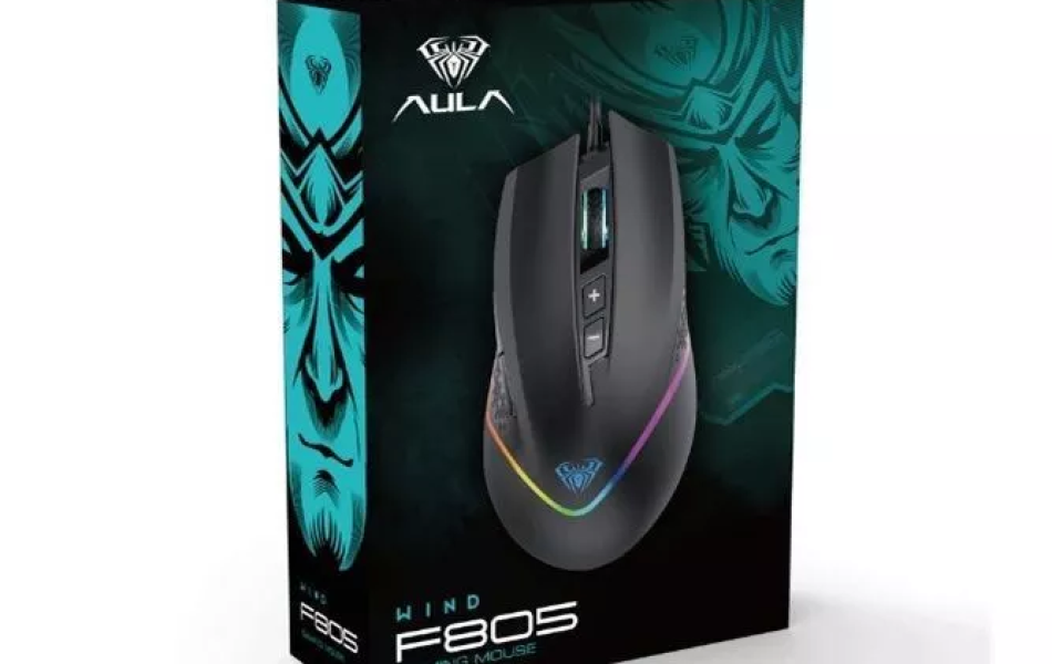Chuột Gaming Aula Có Dây F805 – LED RGB, DPI 6400